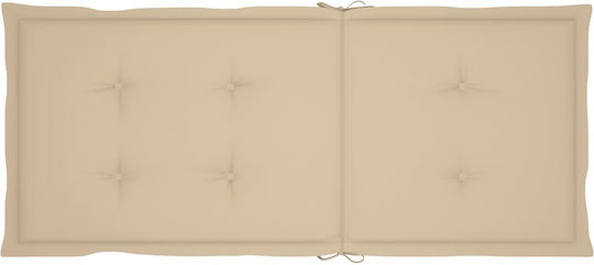 vidaXL Perna Scaunului De Grădină Cu Spătar Bej 2 Buc 120x50 Cm