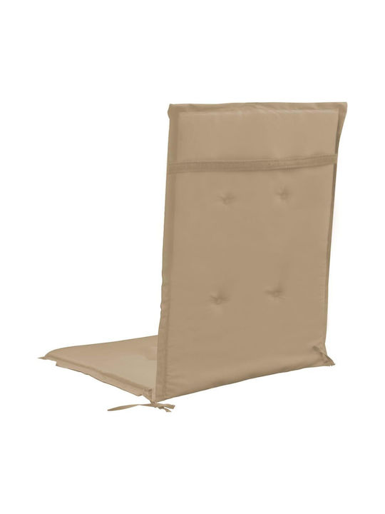 vidaXL Perna Scaunului De Grădină Cu Spătar Bej 2 Buc 120x50 Cm