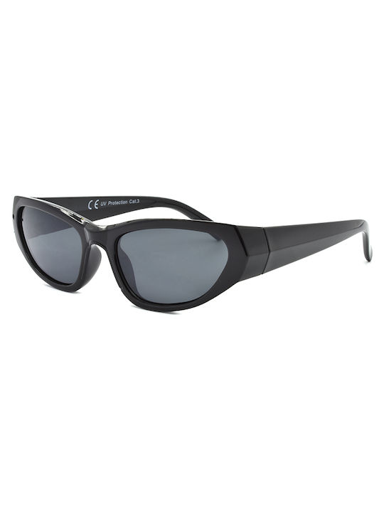 Awear Sonik Women's Sunglasses with Black Plastic Frame and Black Lens