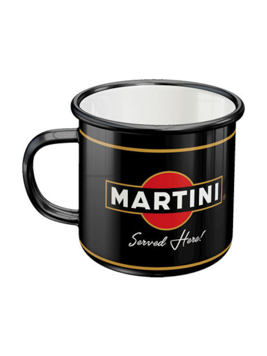 Nostalgic Art Martini Served Here Κούπα Εμαγιέ Μαύρη 360ml