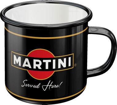 Nostalgic Art Martini Served Here Κούπα Εμαγιέ Μαύρη 360ml