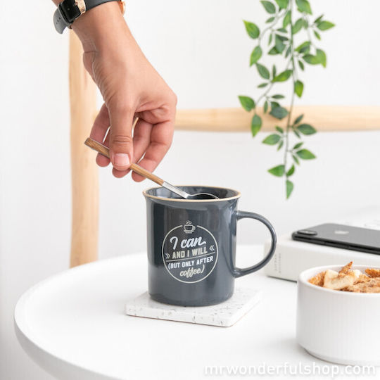 Mr. Wonderful Κούπα Κεραμική Μαύρη 280ml