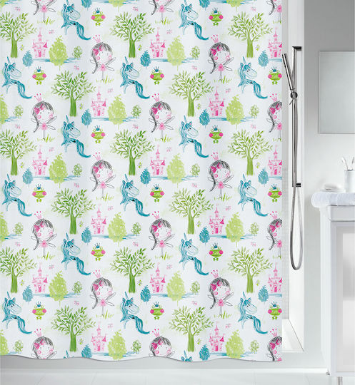 Spirella Princess Duschvorhang Stoff 180x200cm Mehrfarbig Spirella Princess Duschvorhang Stoff 180x200cm Mehrfarbig