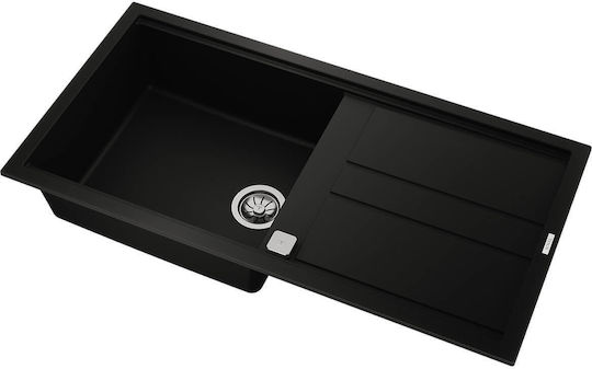 Teka Nova 60 L-TG 1B 1D 115330059 Drop-In Мивка Ляв от Синтетичен Гранит Ш100xД51см Черен