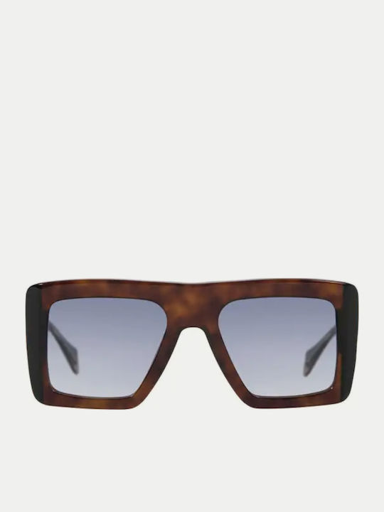 Gigi Barcelona Georgina Women's Sunglasses with Brown Tartaruga Plastic Frame and Blue Gradient Lens 6733/0