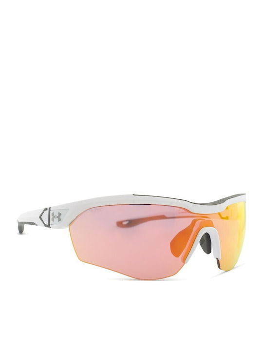 Under Armour Yard Pro Men's Sunglasses with White Plastic Frame and Orange Lens UA YARD PRO 6HT50 99