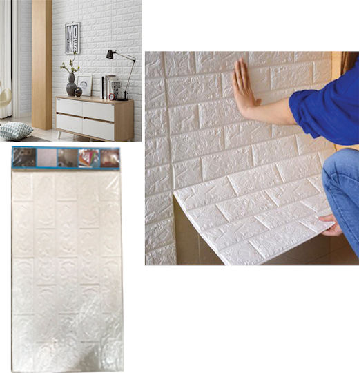 Panouri Decorative 3d Autoadeziv Alb Alb 70x77cm