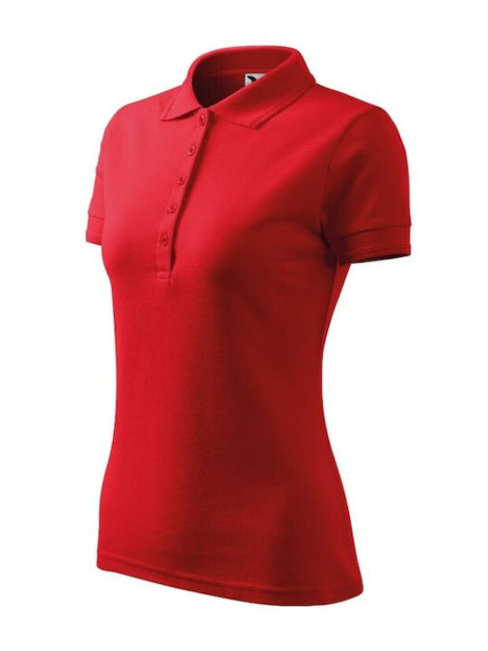 Adler Pique Women's Short Sleeve Promotional Blouse Red 210-07