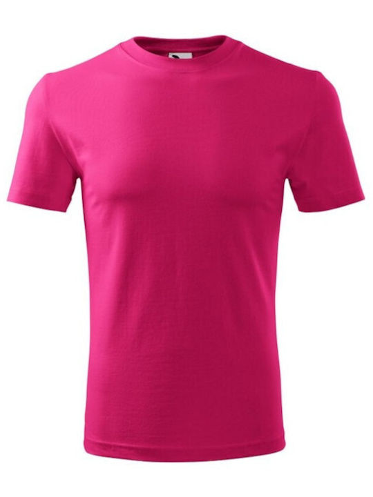 Adler Ανδρικό Διαφημιστικό T-shirt Κοντομάνικο σε Φούξια Χρώμα