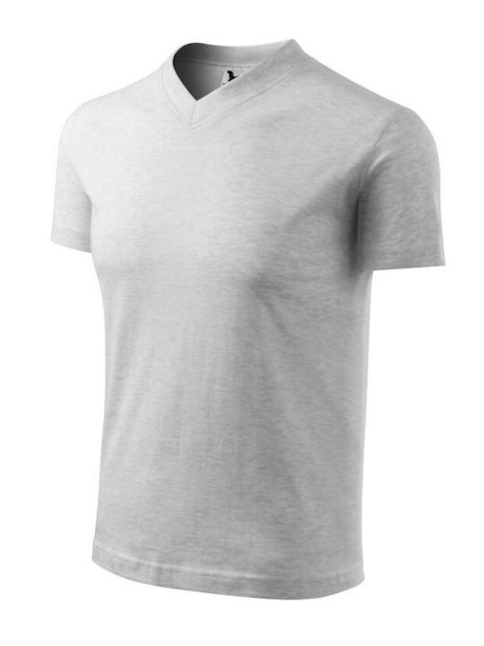 Adler Vneck U MLI10203 Men's Short Sleeve Promotional T-Shirt Gray 102-03