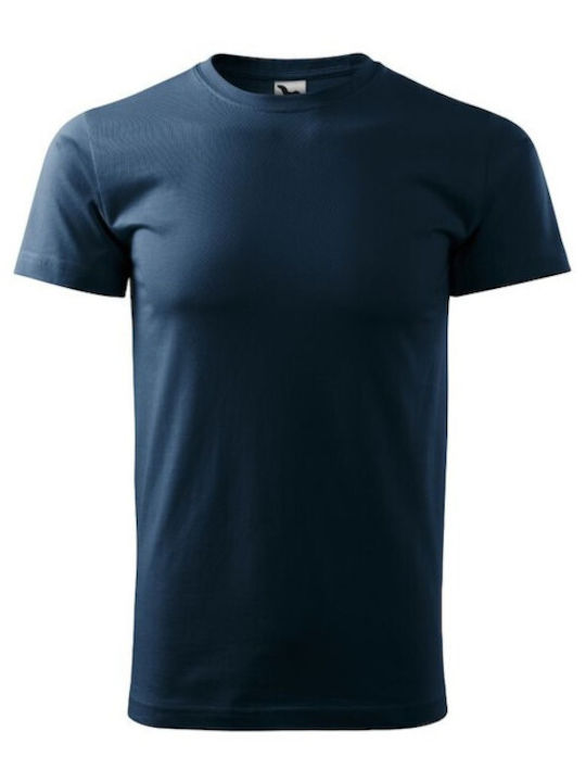 Adler Basic M MLI12902 Men's Short Sleeve Promotional T-Shirt Navy Blue 129-02