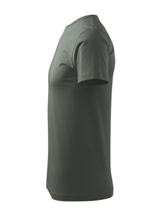 Adler Basic M Ανδρικό Διαφημιστικό T-shirt Κοντομάνικο σε Χακί Χρώμα