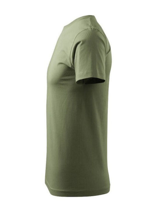 Adler Ανδρικό Διαφημιστικό T-shirt Κοντομάνικο σε Χακί Χρώμα