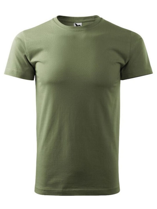 Adler Ανδρικό Διαφημιστικό T-shirt Κοντομάνικο σε Χακί Χρώμα