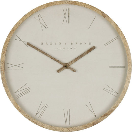 Zaros Classic Ceas de Perete Lemn Gri Ø30cm