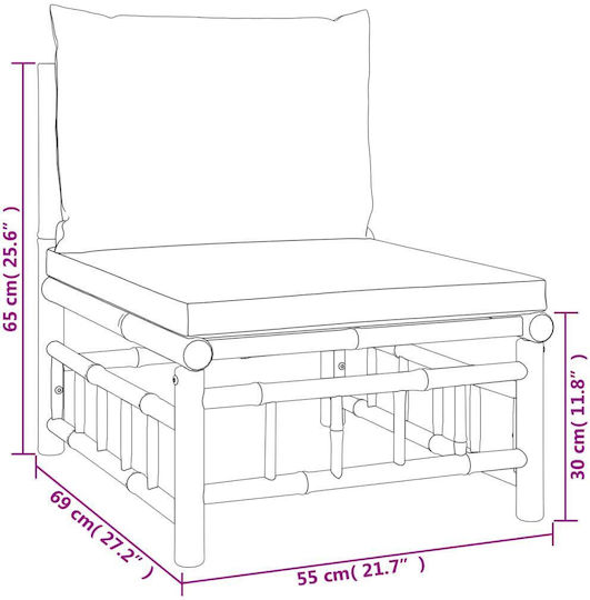 Garten- und Outdoor-Möbelsets 7 Stück Σαλόνι Gray mit Kissen