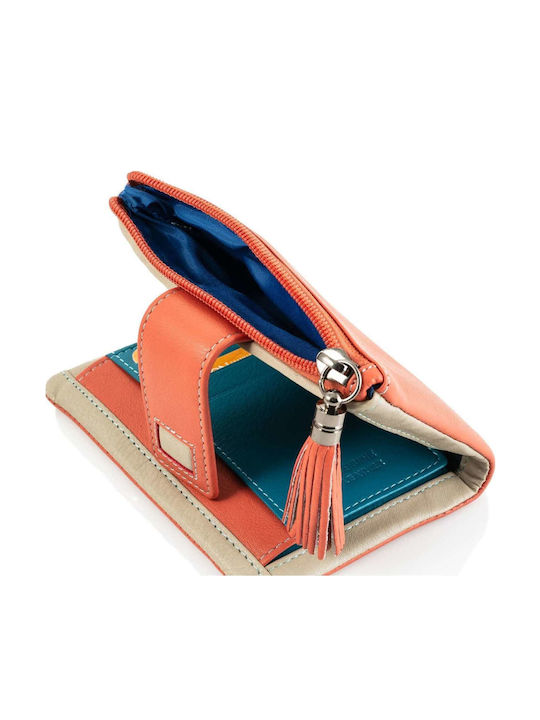 Klein Leder Damen Geldbörse Klassisch Orange