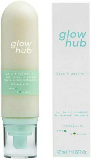 Glow Hub Calm & Soothe Gel-zu-Öl Gesichtsreiniger mit Beruhigende Wirkung 120ml