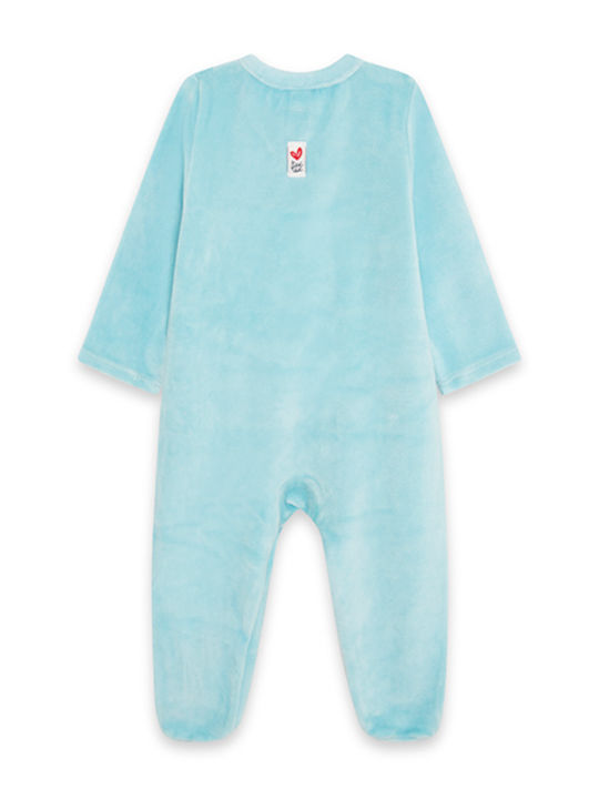 Tuc Tuc Baby Bodysuit Set Long-Sleeved Velvet Light Blue