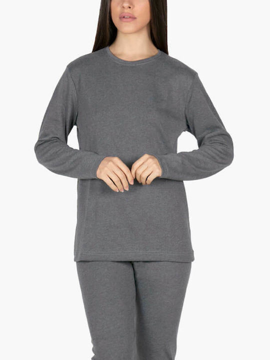 A.A UNDERWEAR Damen Pyjama-Set Baumwolle Gray