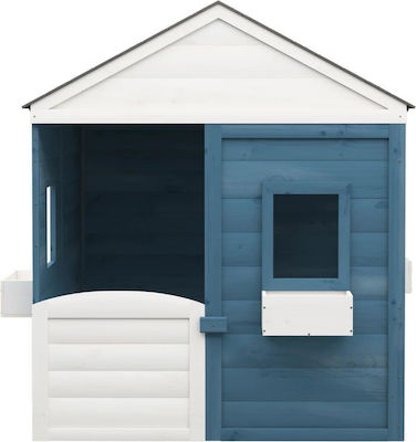 vidaXL Plastic Kids Playhouse Blue 125x120x132cm