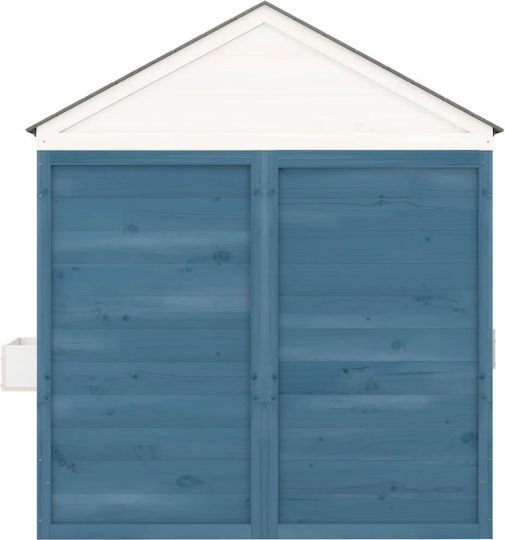 vidaXL Plastic Kids Playhouse Blue 125x120x132cm
