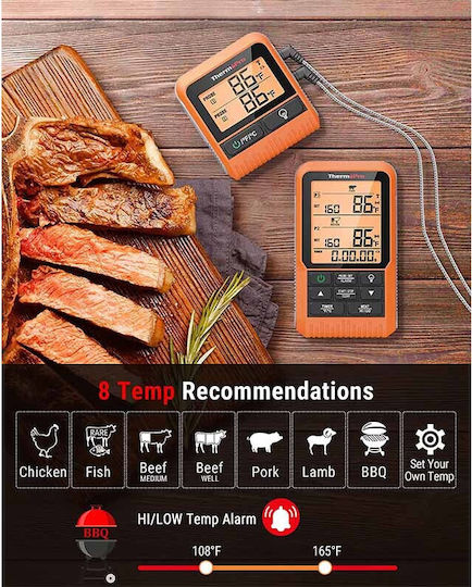 Thermo Pro Wireless Търговия Термометър за храна Готвене с игла TP-826