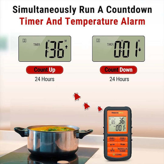 Thermo Pro Ασύρματο Ψηφιακό Θερμόμετρο Μαγειρικής με Ακίδα