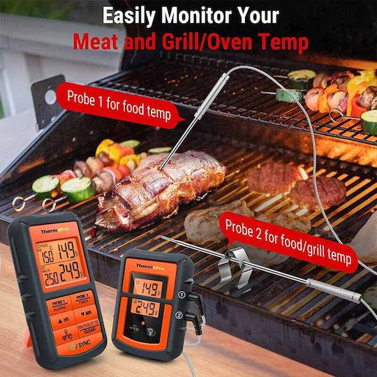 Thermo Pro Ασύρματο Ψηφιακό Θερμόμετρο Μαγειρικής με Ακίδα