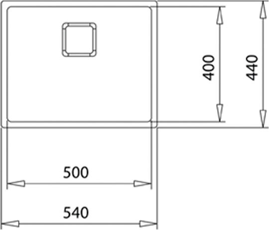 Teka Flexlinea RS15 50.40 115000024 Drop-In Sink Inox Satin W54xD44cm Titanium