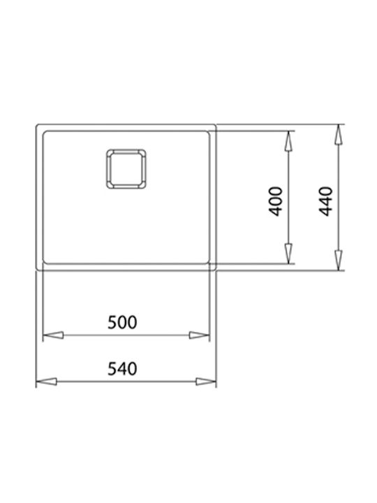 Teka Flexlinea RS15 50.40 Ένθετος Νεροχύτης Inox Σατινέ Μ54xΠ44cm Brass Inox