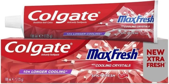 Colgate Max Fresh Cooling Crystals Spicy Fresh Toothpaste for Cavity Protection 100ml