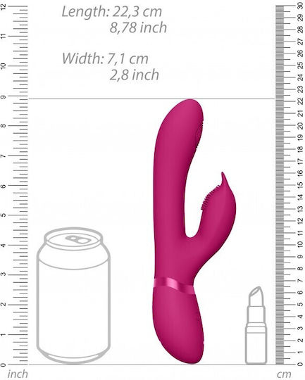 Vive Aimi Δονητής Rabbit Pulse Wave & Vibrating G-Spot Rabbit 22.3cm Pink