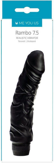 Me You Us Rambo Realistic Vibrator 19cm Negru