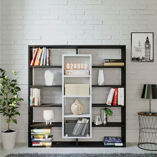 Bibliothek Ample Schwarz / Weiß 125x22x135,7cm