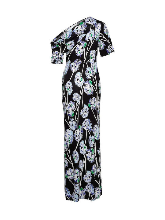 Wittrock dress DVFDS1R036WFLBK b6813 watercolor floral lg black