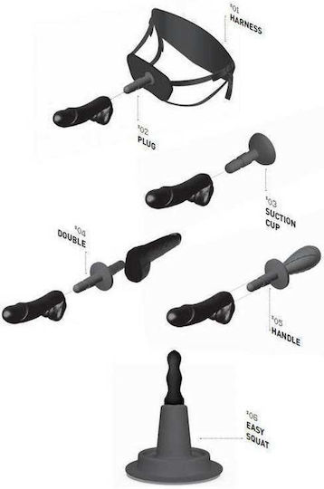 Hung System Donkey Dildo realist Negru 26cm