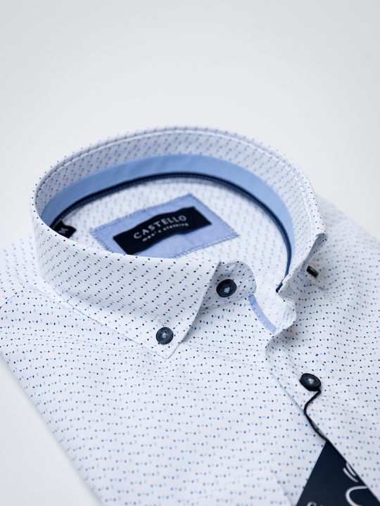 White shirt with micro pattern, CASTELO