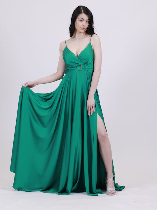 SUN&BERRIES LONG DRESS GREEN 530 - GREEN WOMEN'S DRESS