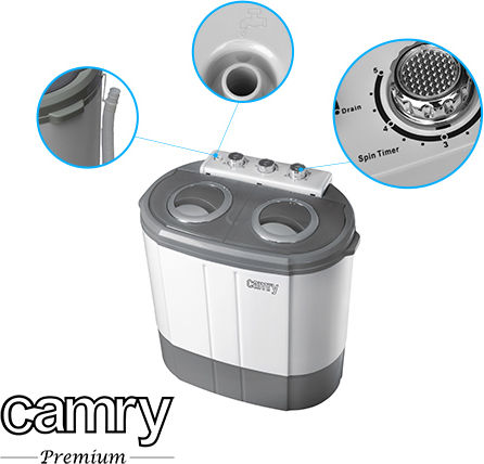 Camry CR 8052 Tragbare Waschmaschine in Weißem Farbe CR8052