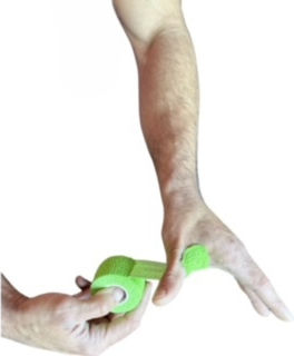 Wodproof Gear HookGrip Weightlifting Tape Weightlifting Wristbands 2pcs 3.8cm x 4.5m Green