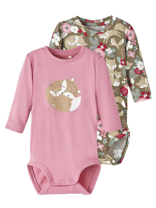 Baby Shorts Long Sleeves Set 2 pieces Morel-Pink