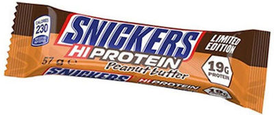 Snickers Hi Protein Μπάρα με 19gr Πρωτεΐνης & Γεύση Peanut Butter 57gr