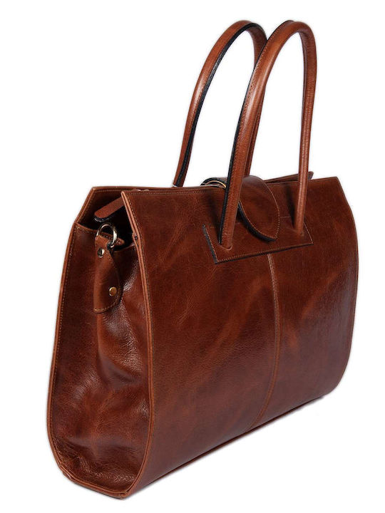 AT-557L Women's Professional Leather Bag - Cognac