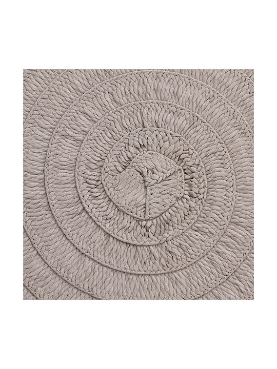 Round Wicker Placemat Gray 38cm