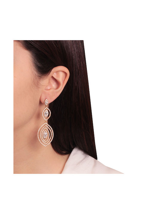 Silver plated gold plated oval earrings Drops