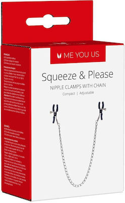 Linx Kinx Minx Squeeze & Please Nipple Clamps With Chain