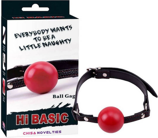 Chisa Novelties Hi Basic Ball Gag Knebel in Rot Farbe