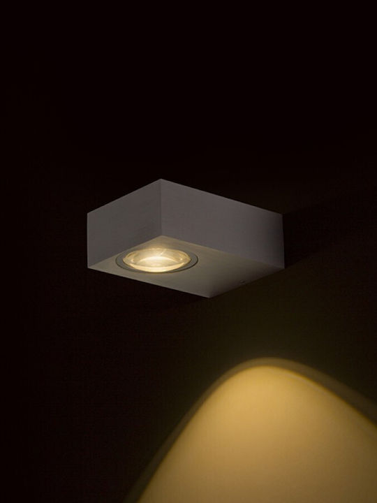 Rendl Light Studio Wall-Mounted Outdoor Spot Light LED IP54 5W with Warm White Light Double Beam 8x11x4.5εκ.