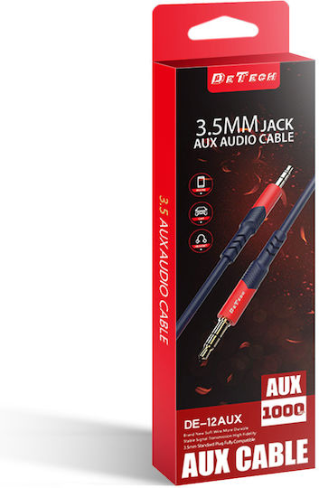 Καλώδιο Ήχου 3.5mm male - 3.5mm male Μαύρο 1m με Επίχρυσους Ακροδέκτες 40278